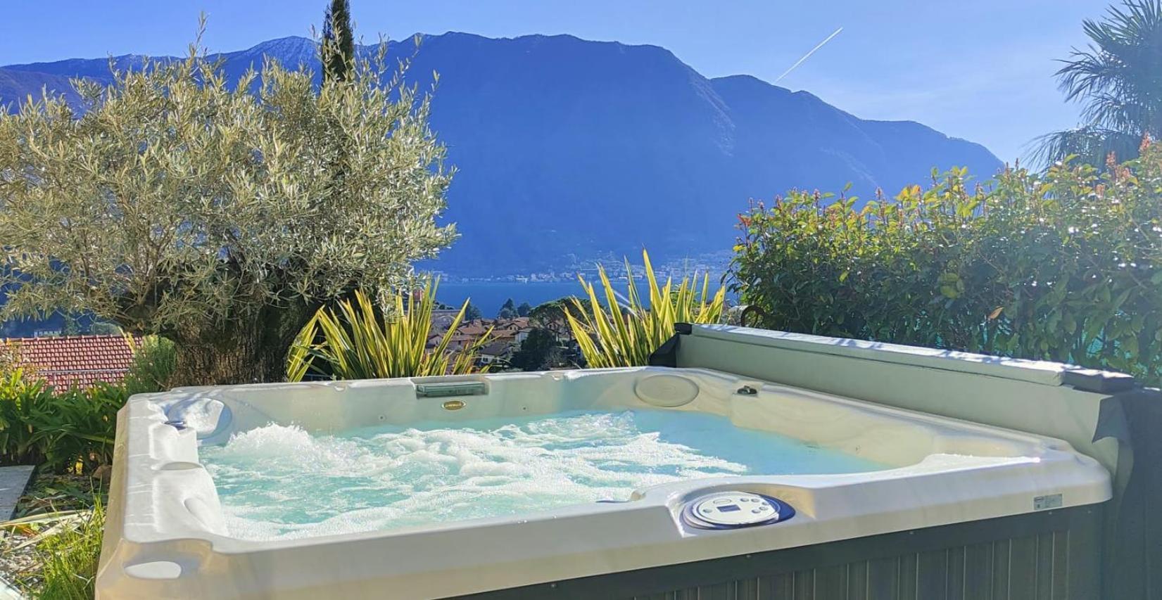 Magic Garden With Jacuzzi-Pool And Luxury Lake Como View Lenno Dış mekan fotoğraf